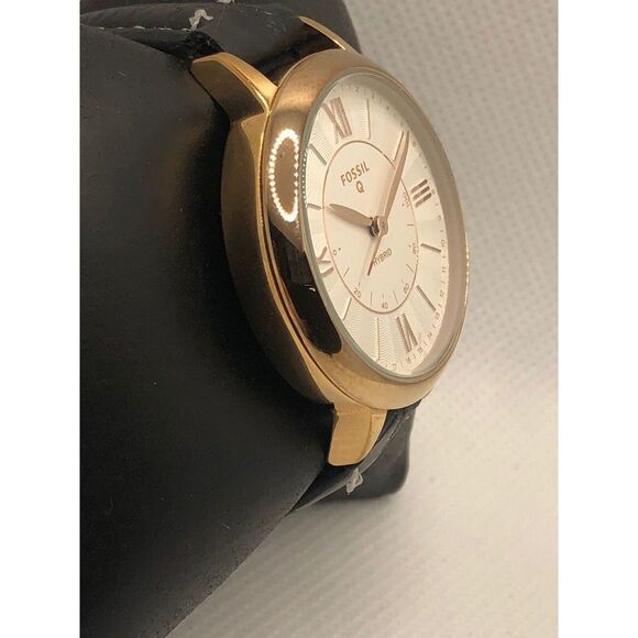 Fossil Q FTW5018 Women's Black Leather Analog Dial Wrist Hybrid Smart Watch HK45 - Picture 3 of 9
